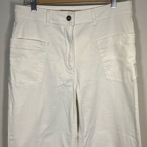 La Fée Maraboutée Wide Leg Cream Pants NWT EU 42 US 10